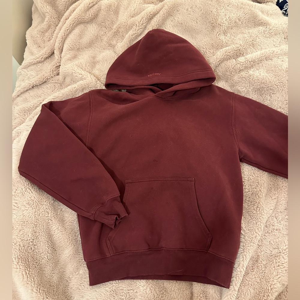 Burgundy Aritzia Perfect Fit Hoodie